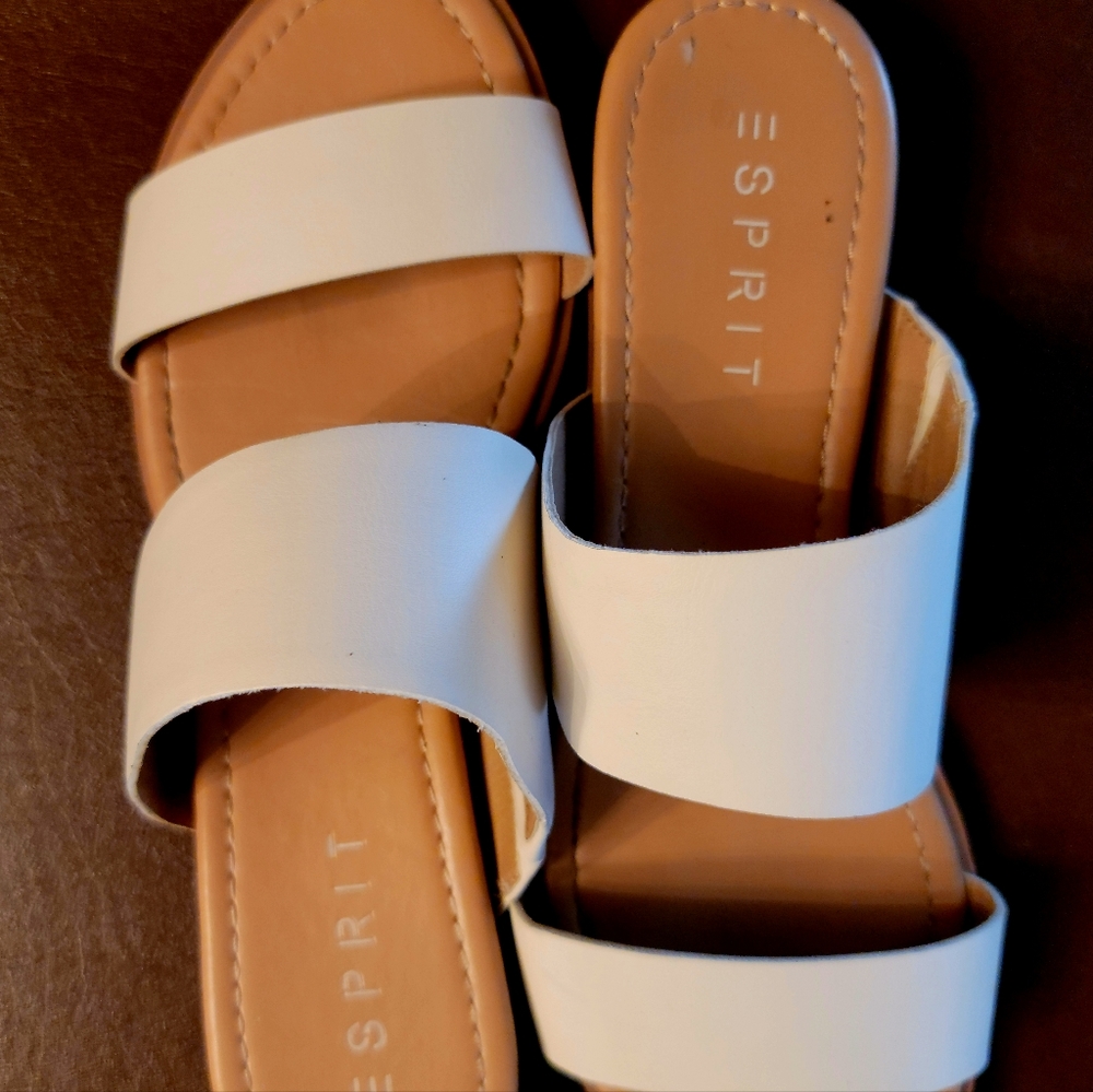 ESPRIT slip leather sandals